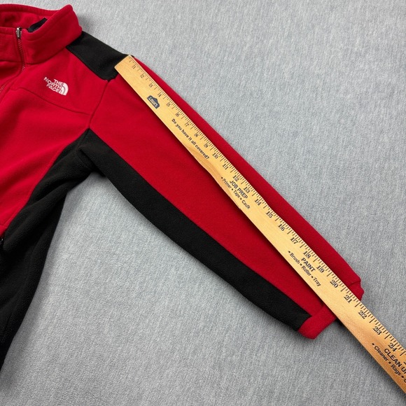 The North Face Jacket Boys Large 14/16 Red Full Zip Fleece Mock Neck Hiking Coat - Picture 10 of 13
